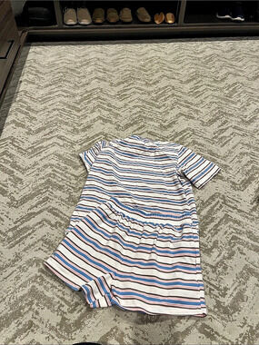 Striped set in White & Blue Size Small